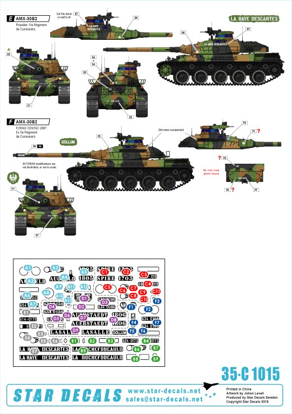 1/35 French AMX-30B2, Cold War and Modern Markings - Click Image to Close