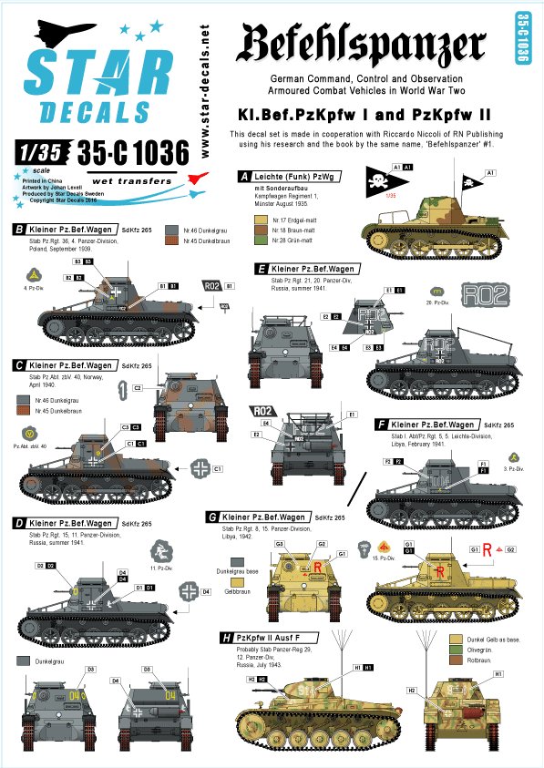 1/35 Befehlspanzer, KL.Bef.Pz.I, Pz.Kpfw.II and Beob.Pz.II - Click Image to Close