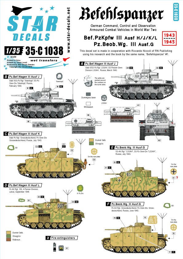 1/35 Befehlspanzer, Bef.Pz.III H/J/K/L and Beob.Pz.III G - Click Image to Close