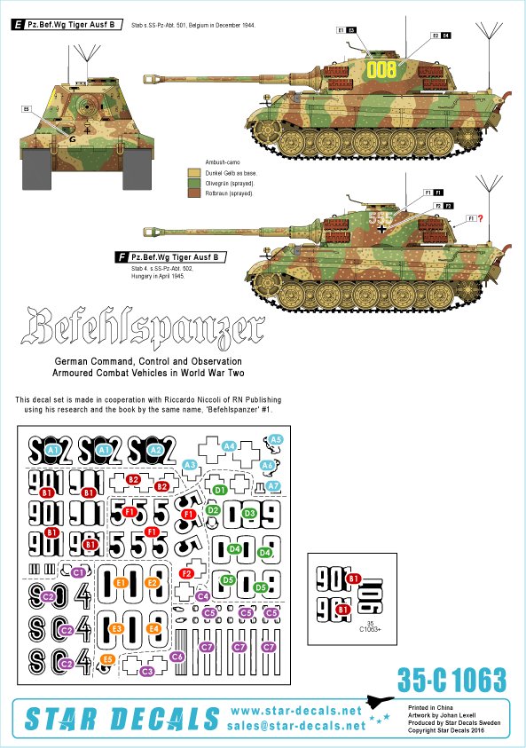 1/35 Befehlspanzer #7, Bef.Pz.Kpfw Tiger I and King Tiger - Click Image to Close