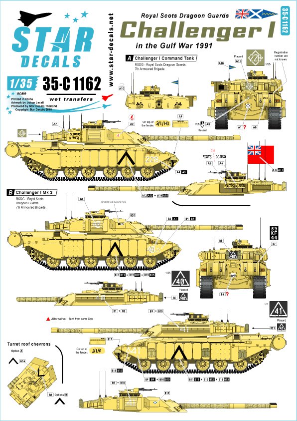 1/35 Challenger I, Royal Scots Dragoon Guards in Gulf War 1991 - Click Image to Close