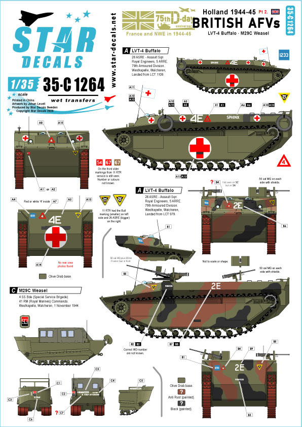 1/35 British AFVs in Holland (2), LVT-4 Buffalo, M29C Weasel - Click Image to Close