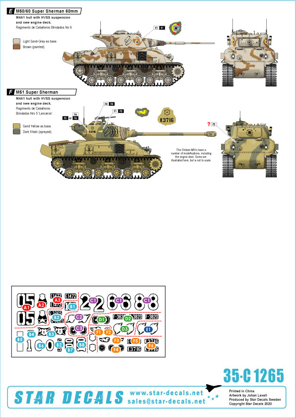 1/35 Shermans in Chile, M4A1E9, M50/60, M51 Super Sherman - Click Image to Close