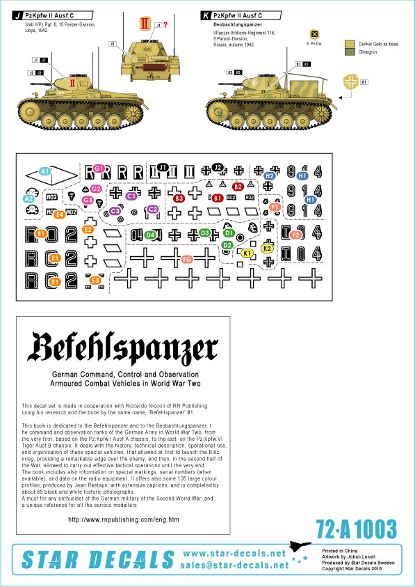 1/72 Befehlspanzer #1, KL.Bef.Pz I, Pz.Kpfw.II and Beob.Pz.II - Click Image to Close