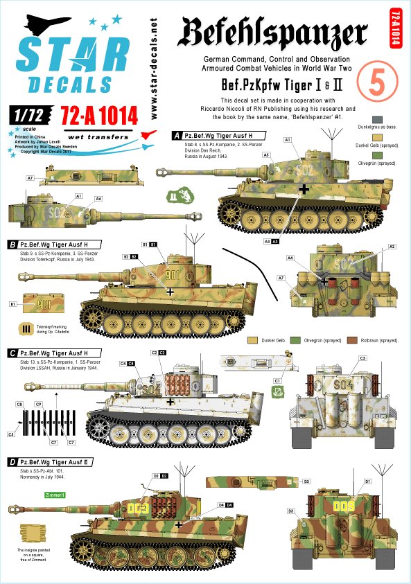 1/72 Befehlspanzer #5, Bef.Pz.Kpfw Tiger I and King Tiger - Click Image to Close