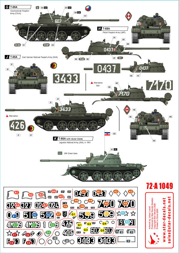 1/72 T-55A Cold War, Soviet and Warsaw Pact in the Cold War - Click Image to Close