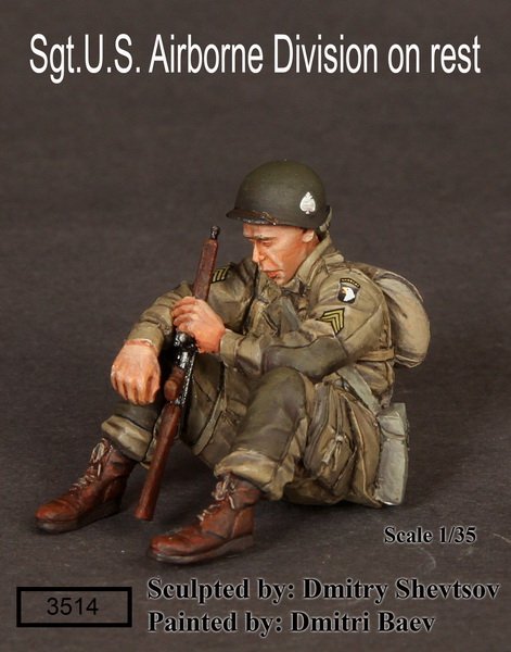 1/35 Sergeant on Rest, WWII US 101st Airborne Division - Click Image to Close