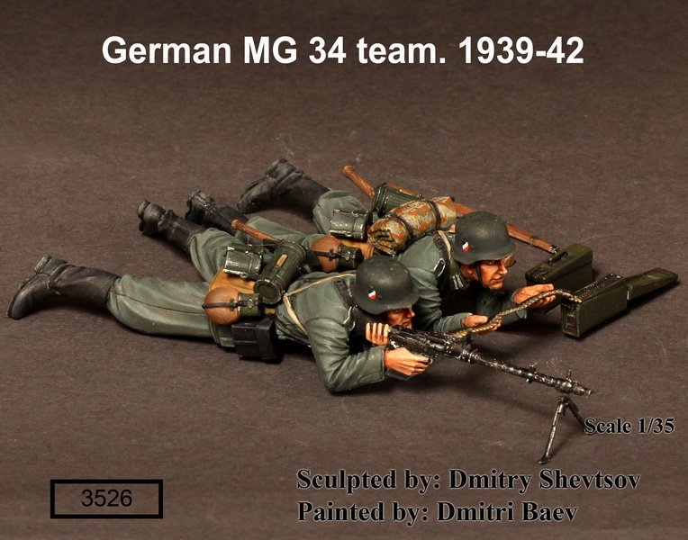 1/35 German Machine Gunner MG34 Team 1939-42 - Click Image to Close