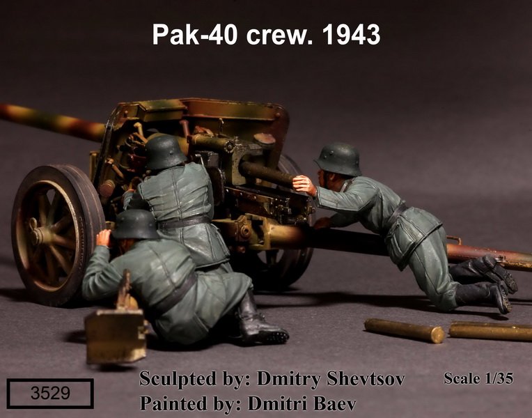 1/35 German Pak 40 AT Gun Crew 1943 - Click Image to Close