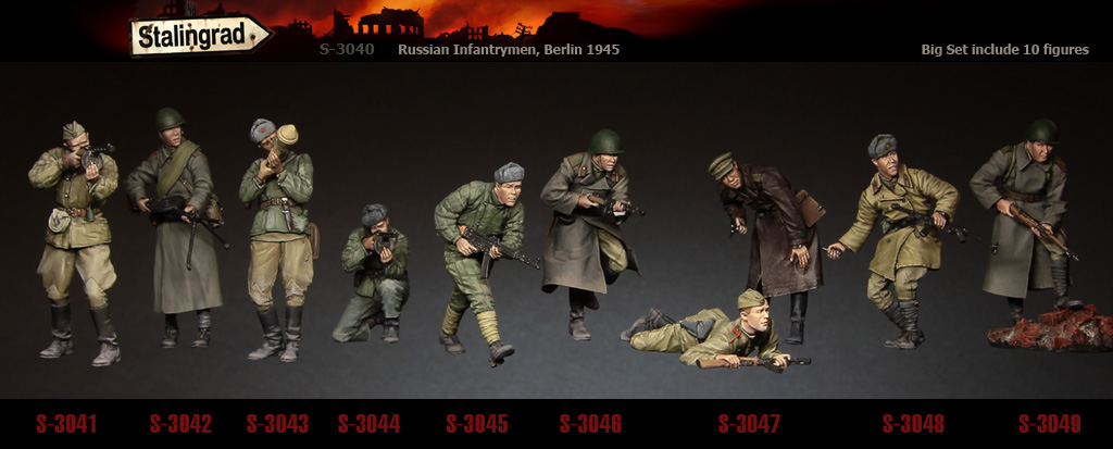 1/35 Russian Infantrymen, Berlin 1945 (Big Set, 10 Figures) - Click Image to Close