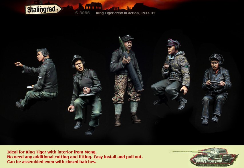 1/35 King Tiger Crew in Action (5 Figures) - Click Image to Close