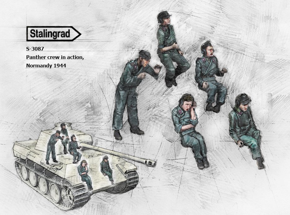 1/35 Panther Crew in Action (5 Figures) - Click Image to Close