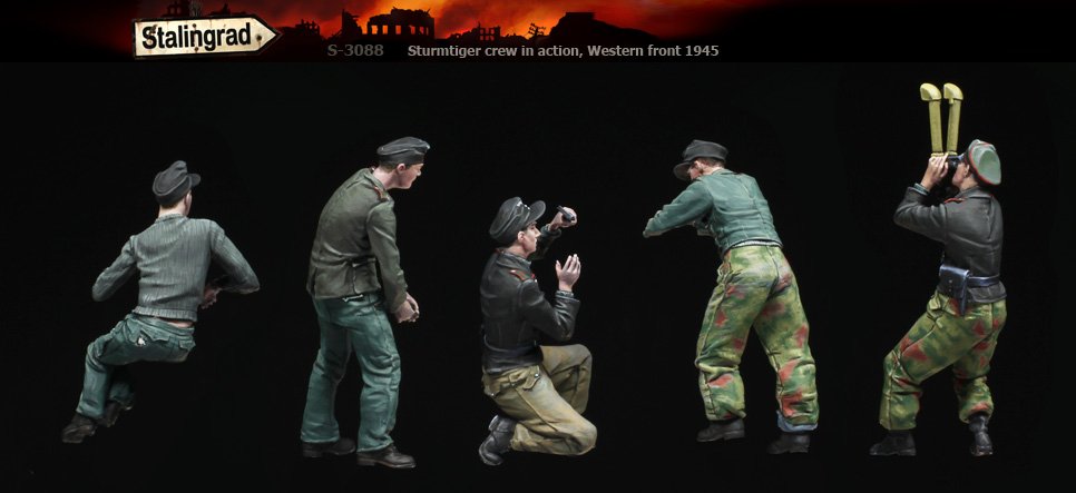 1/35 WWII German Sturmtiger Crew in Action, Western Front 1945 - Click Image to Close