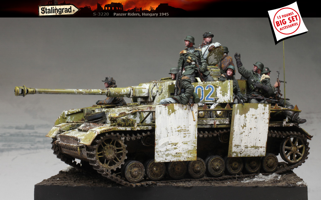 1/35 German Panzer Riders (Big Set, 13 Figures and Accessories) - Click Image to Close
