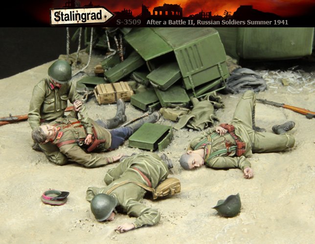 1/35 Russian Soldiers 1941, After a Battle #2 (4 Figures) - Click Image to Close