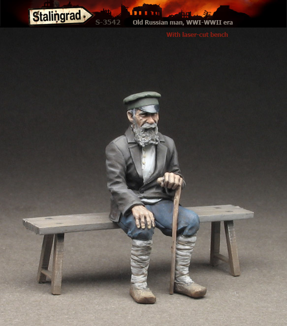 1/35 Old Russian Man, WWI-WWII era - Click Image to Close