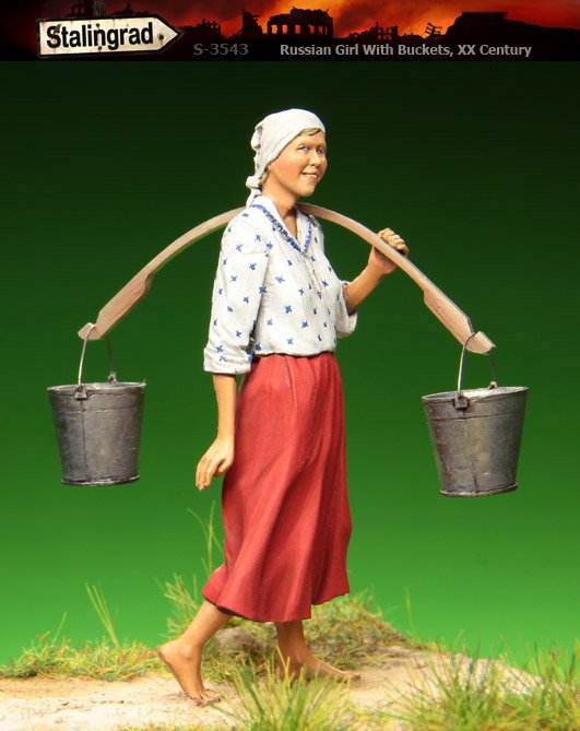 1/35 Russian Girl with Buckets - Click Image to Close