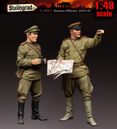 1/48 Russian Officers, 1943-45 (2 Figures) - Click Image to Close