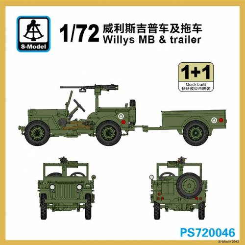 1/72 Willys MB & Trailer (2 Kits) - Click Image to Close