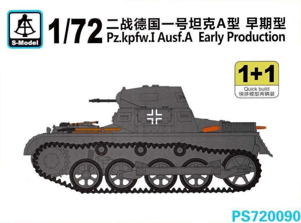 1/72 Pz.Kpfw.I Ausf.A Early Production (2 kits) - Click Image to Close