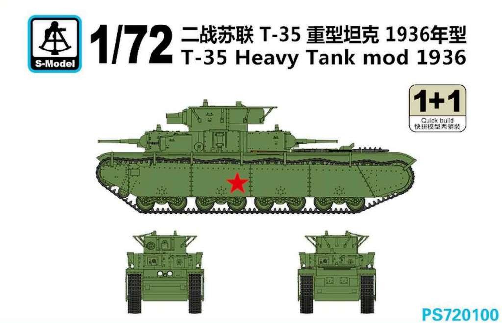 1/72 T-35 Heavy Tank Mod.1936 (2 Kits) - Click Image to Close