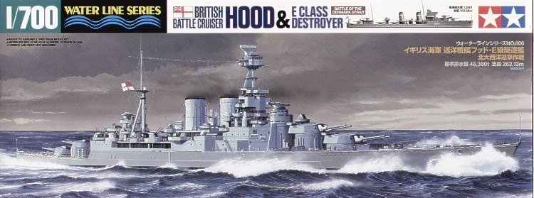 1/700 British Battleship Hood & Destroyer E Class - Click Image to Close