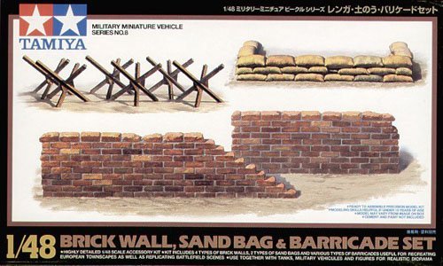 1/48 Brick Wall, Sand Bag & Barricade Set - Click Image to Close