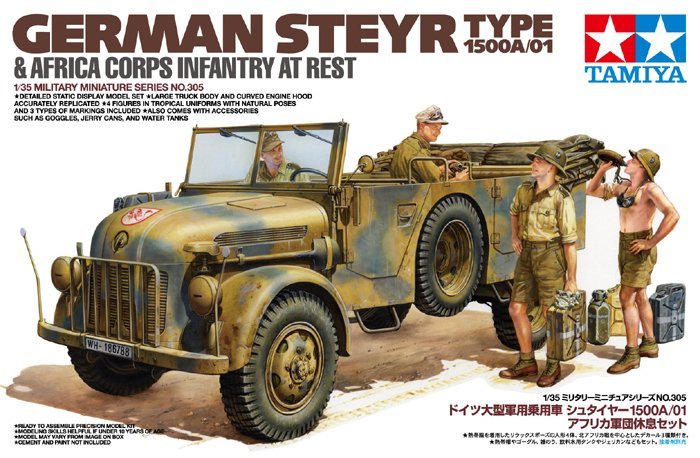 1/35 German Steyr Type 1500A/01 & Africa Corps Infantry At Rest - Click Image to Close