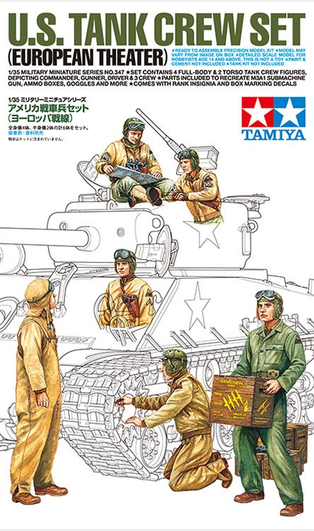 1/35 US Tank Crew Set, European Theater - Click Image to Close