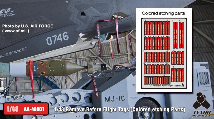 1/48 Remove Before Flight Tags (Colored Etching Parts) - Click Image to Close