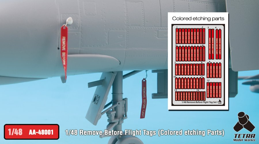 1/48 Remove Before Flight Tags (Colored Etching Parts) - Click Image to Close