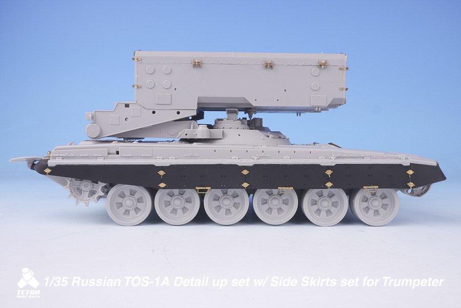 1/35 Russian TOS-1A Detail Up Set w/Side Skirts for Trumpeter - Click Image to Close
