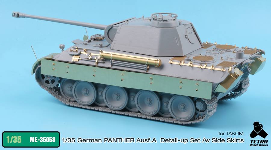 1/35 German Panther Ausf.A w/Side Skirts Detail Up Set for Takom - Click Image to Close