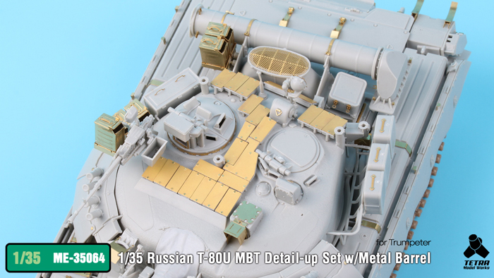 1/35 Russian T-80U MBT Detail Up Set w/Barrel for Trumpeter - Click Image to Close