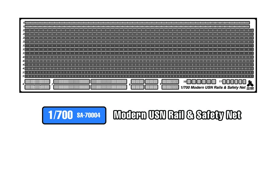 1/700 Modern US Navy Rail & Safety Net - Click Image to Close
