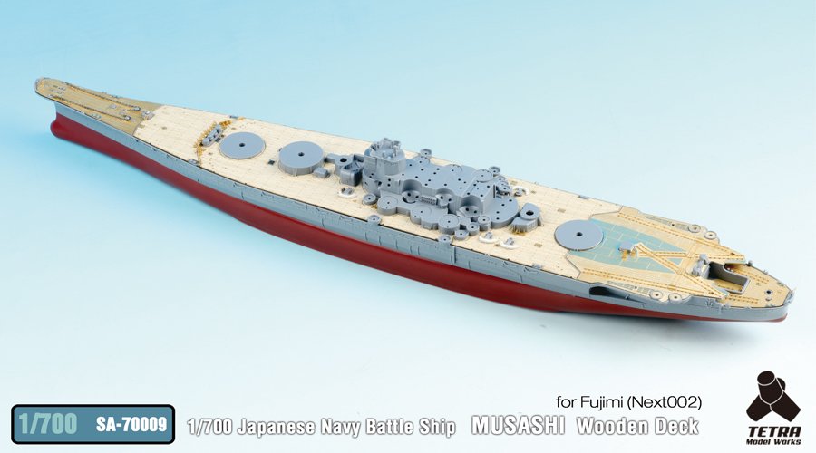 1/700 IJN Battleship Musashi Wooden Deck for Fujimi 46002 - Click Image to Close