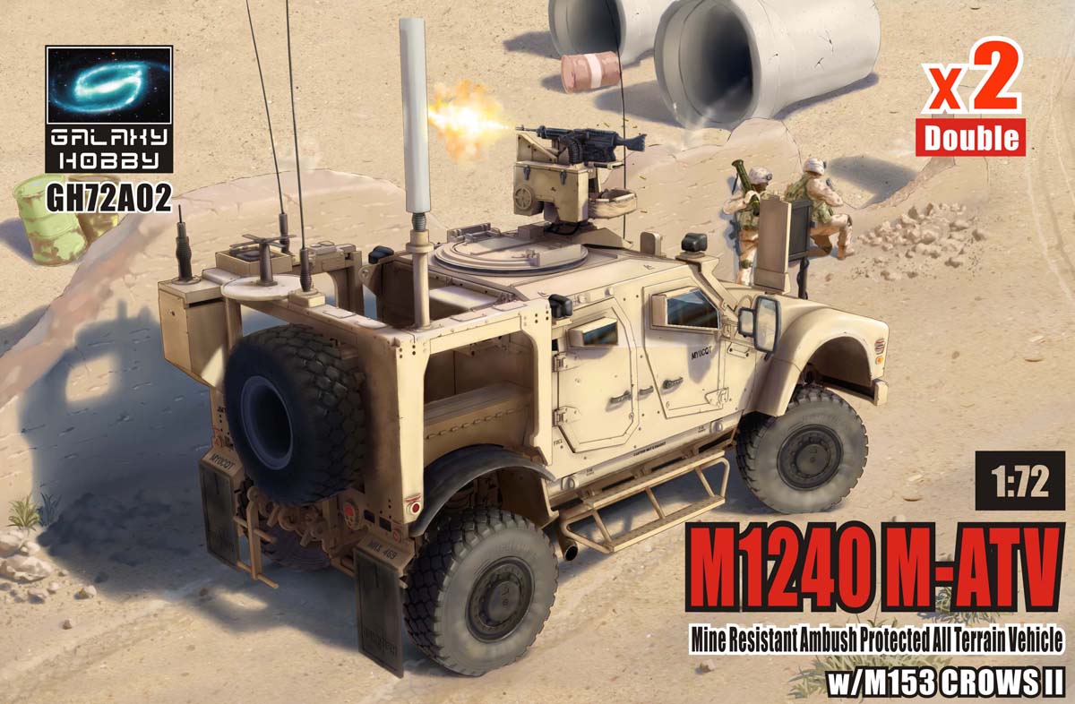 1/72 M1240 M-ATV MRAP w/M153 Crows II (2 Vehicles) - Click Image to Close