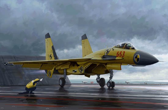 1/72 Chinese J-15 Carrier-Based Fighter with Flight Deck - Click Image to Close