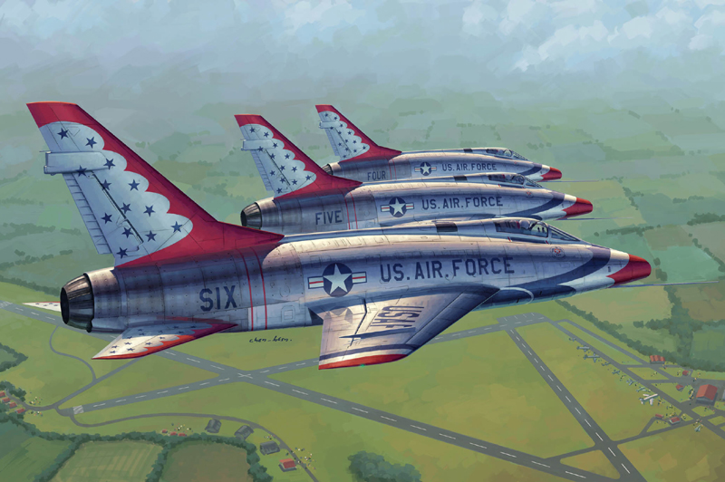 1/48 F-100D Super Sabre "Thunderbirds" - Click Image to Close