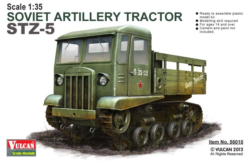 1/35 STZ-5 Artillery Tractor (without Decal, Boxart, Instruction - Click Image to Close