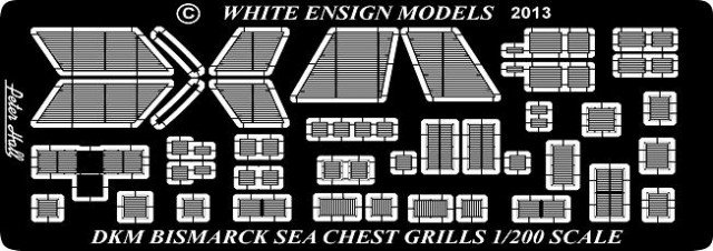 1/200 Bismarck Sea Chest Intake Grilles - Click Image to Close