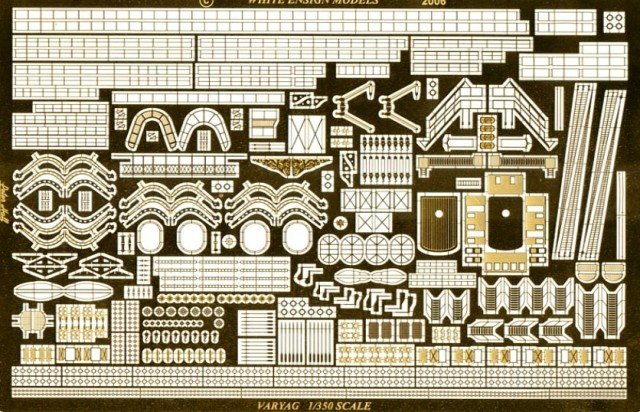 1/350 Varyag Class Cruiser Detail Up Etching Parts for Zvezda - Click Image to Close