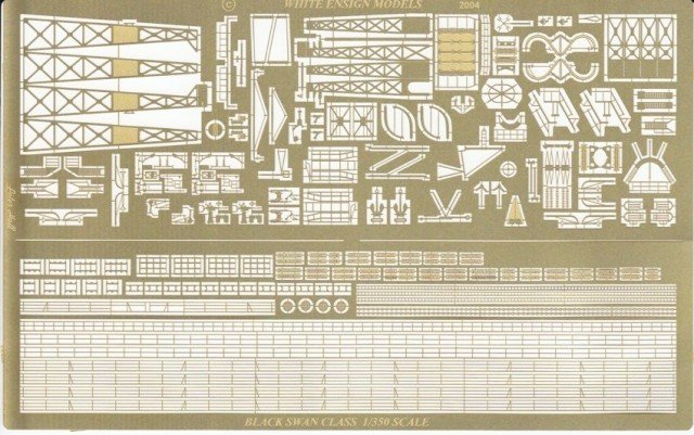 1/350 Black Swan Class Sloop Detail Up Etching Parts - Click Image to Close