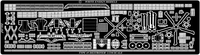 1/350 HMS Type 45 Destroyer Detail Up Etching Parts for Airfix - Click Image to Close