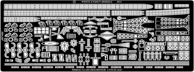 1/350 HMS Tribal Class Destroyer Detail Up Parts for Trumpeter - Click Image to Close
