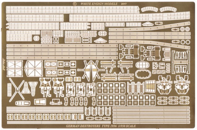 1/350 Type 1936 Destroyer Detail Up Parts for Revell/Zvezda - Click Image to Close