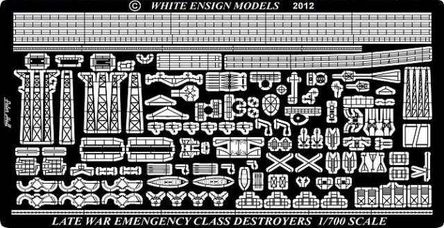 1/700 RN Late War Emergency Class Destroyers Etching Parts - Click Image to Close