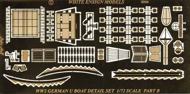 1/72 U-Boat Type VIIC Detail Up Etching Parts for Revell - Click Image to Close