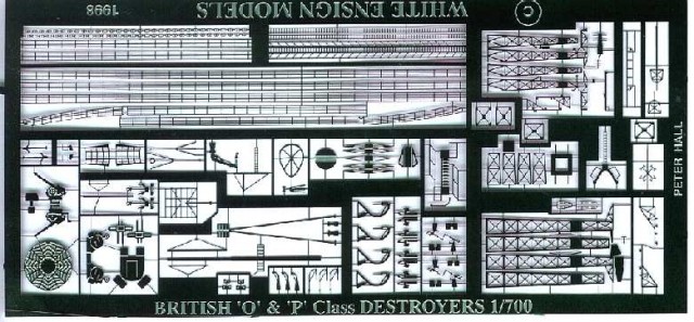 1/700 O Class Destroyer Detail Up Etching Parts for Tamiya - Click Image to Close