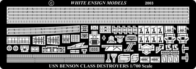 1/700 Benson/Gleaves Class Destroyer Detail Up Parts for Skywave - Click Image to Close